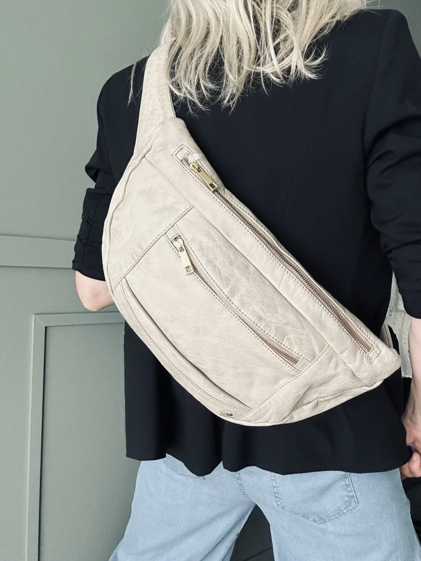 Belteveske XL MIRA – Sand / Gold - Image 2