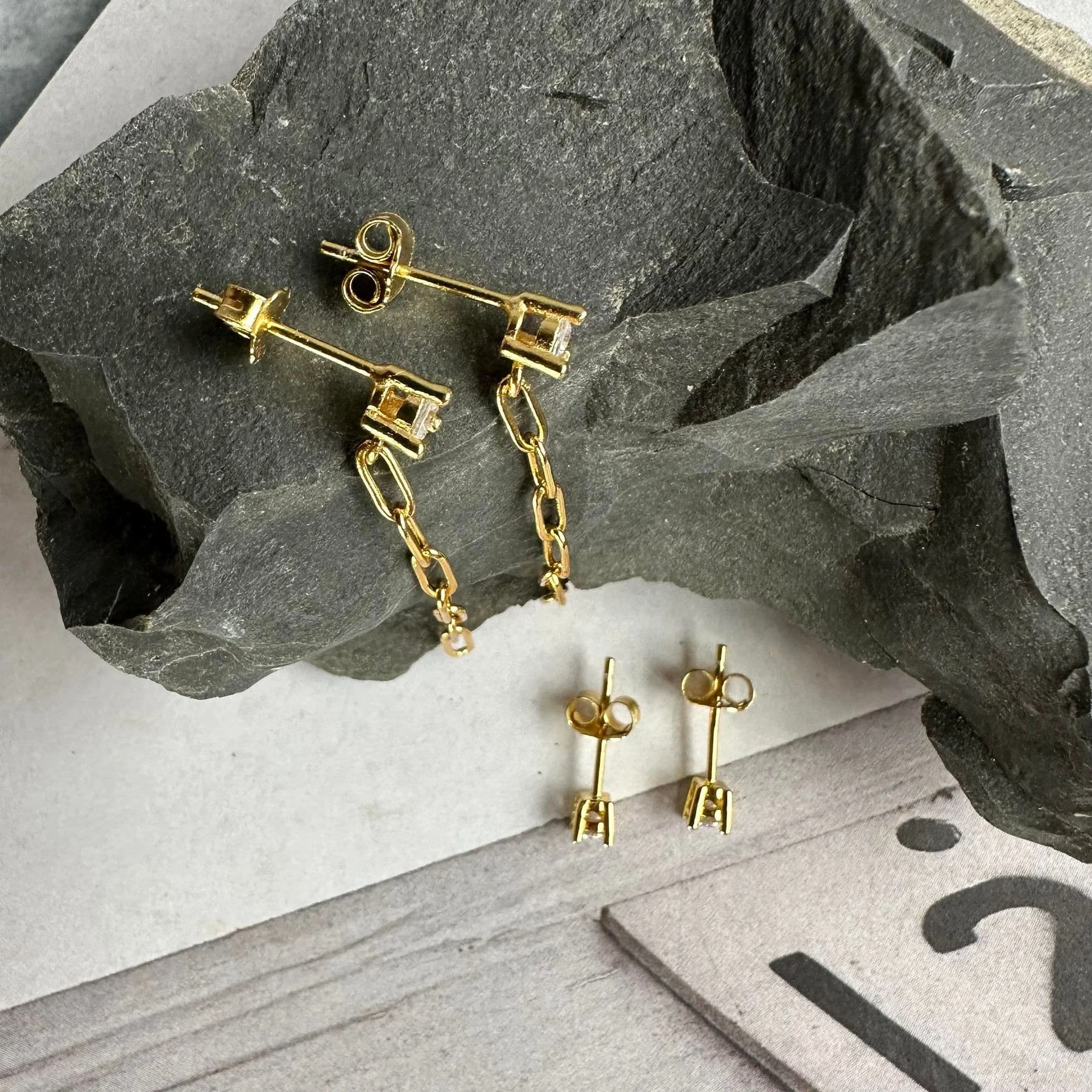 Mix box m. 4 øredobber - Jessica 18k forgylt - Image 3