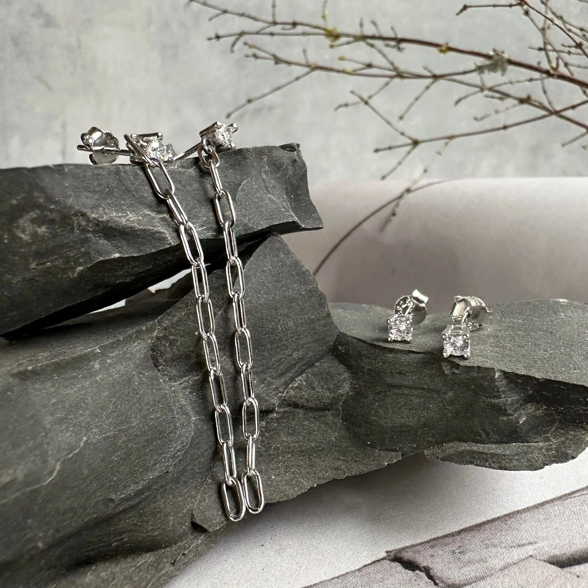 Mix box m. 4 øreringer - Jessica Sterling silver