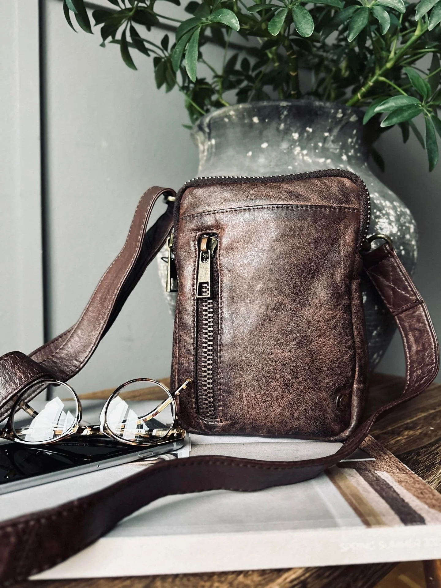 Mobilveske ALINA - Winter brown
