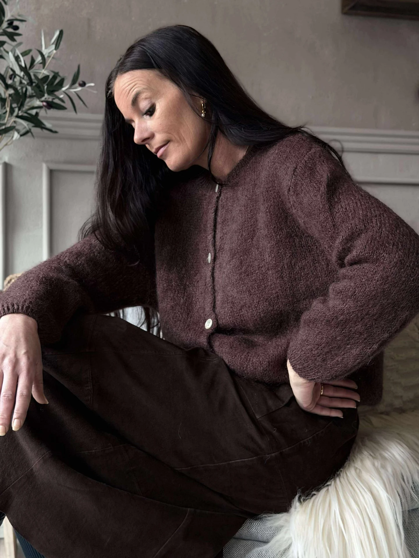 Cardigan Mohair - Chocolate - Image 2