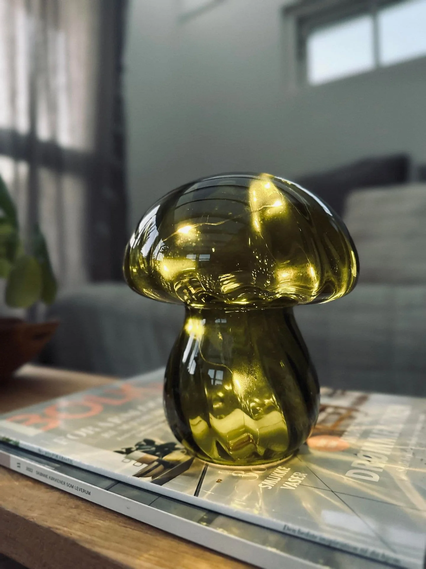 MUSHROOM Lampe med LED 15cm – Grønn - Image 2