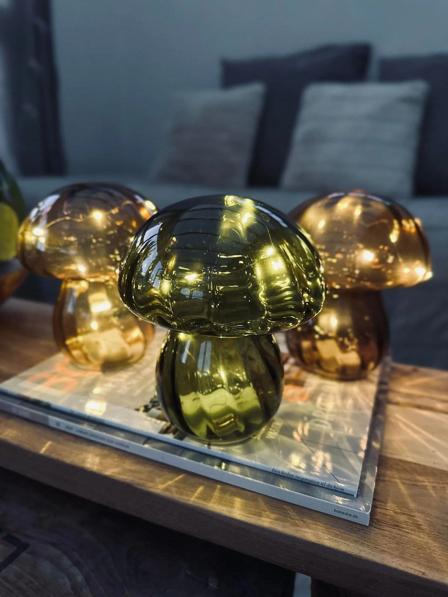 MUSHROOM Lampe med LED 15cm – Grønn - Image 3