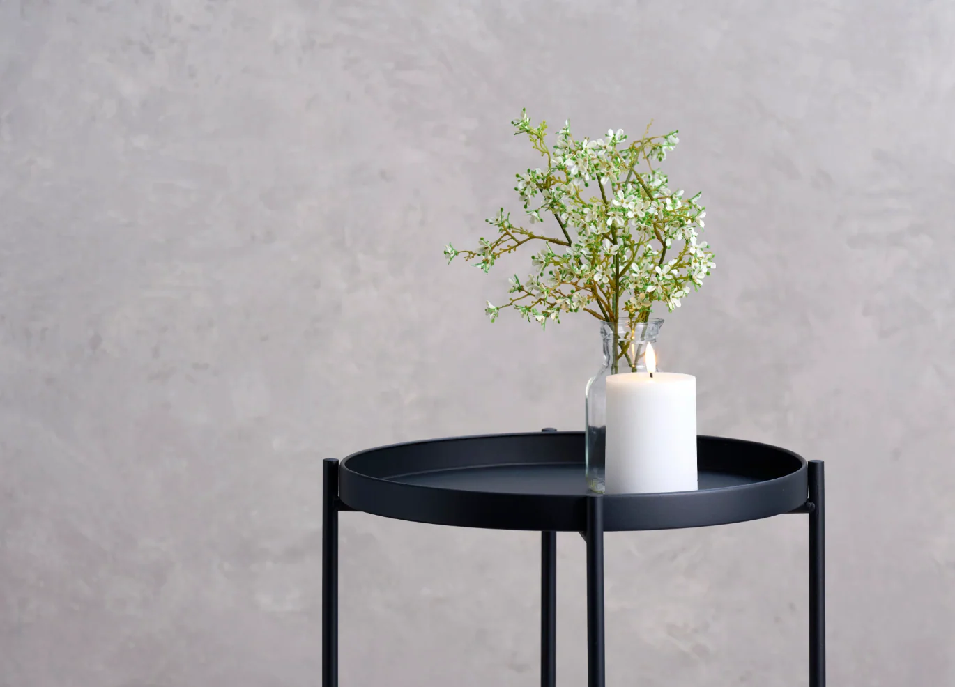 Sengebord eller sidebord i svart metall - Image 3