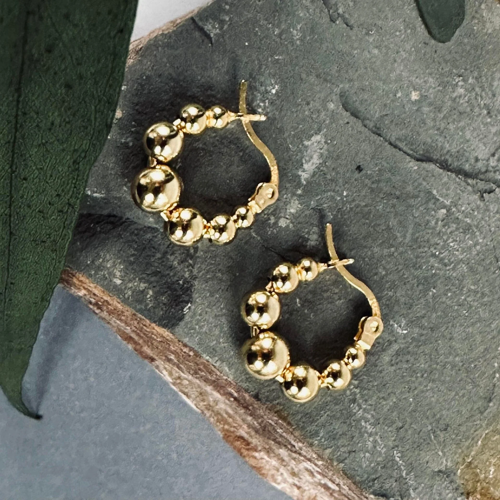 Øreringer Nilena 18k forgylt sterling sølv