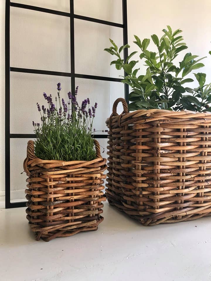 Firkantet Rustikk plantekurv – Liten – MÅ HENTES I BUTIKKEN - Image 4