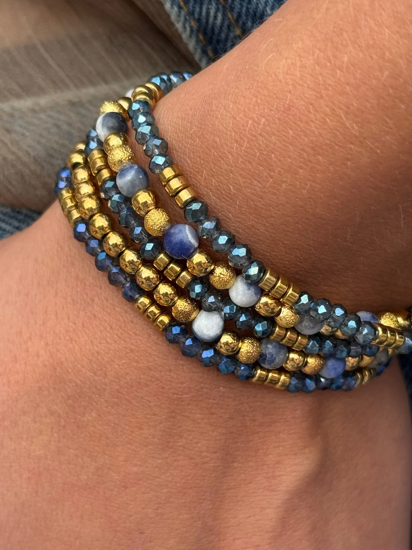 Armbånd Ofelia Navy - Sett med 5 armbånd - Image 3