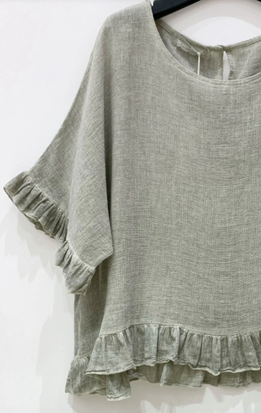 Bluse Olivia linmix kaki - Image 13