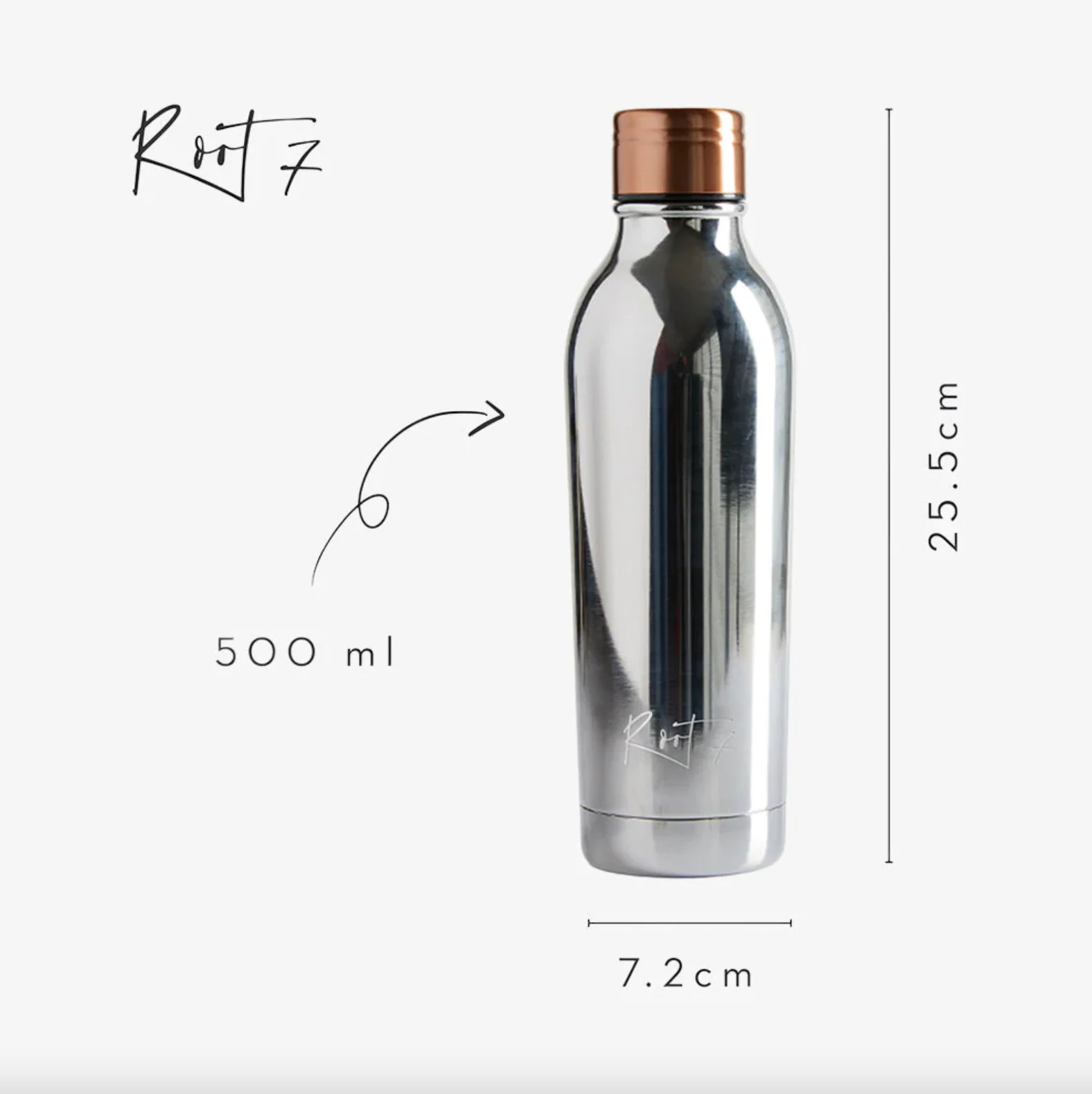 OneBottle Polished Silver 500ml - Image 2