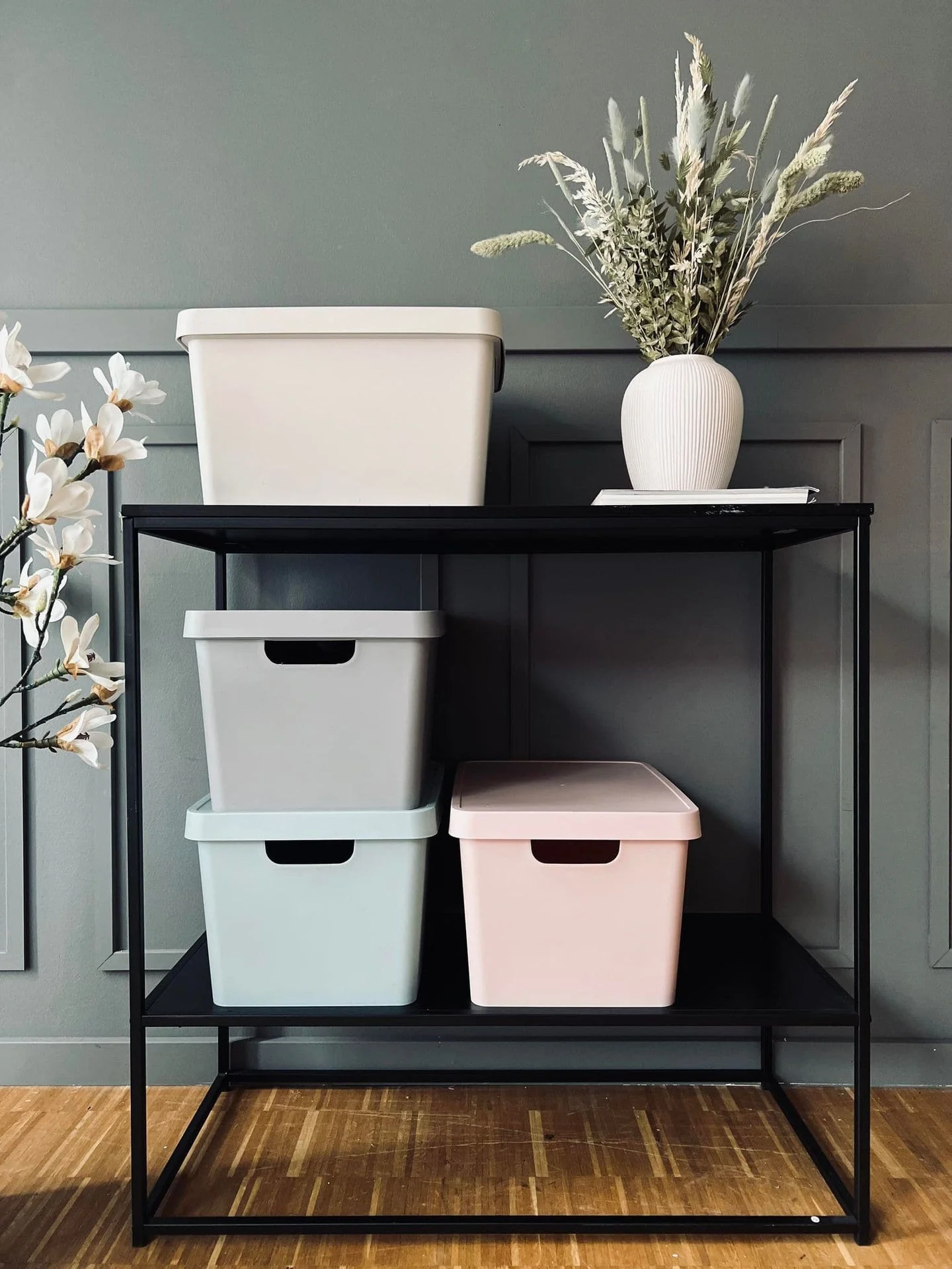 Oppbevaringskasse med lokk - Rosa