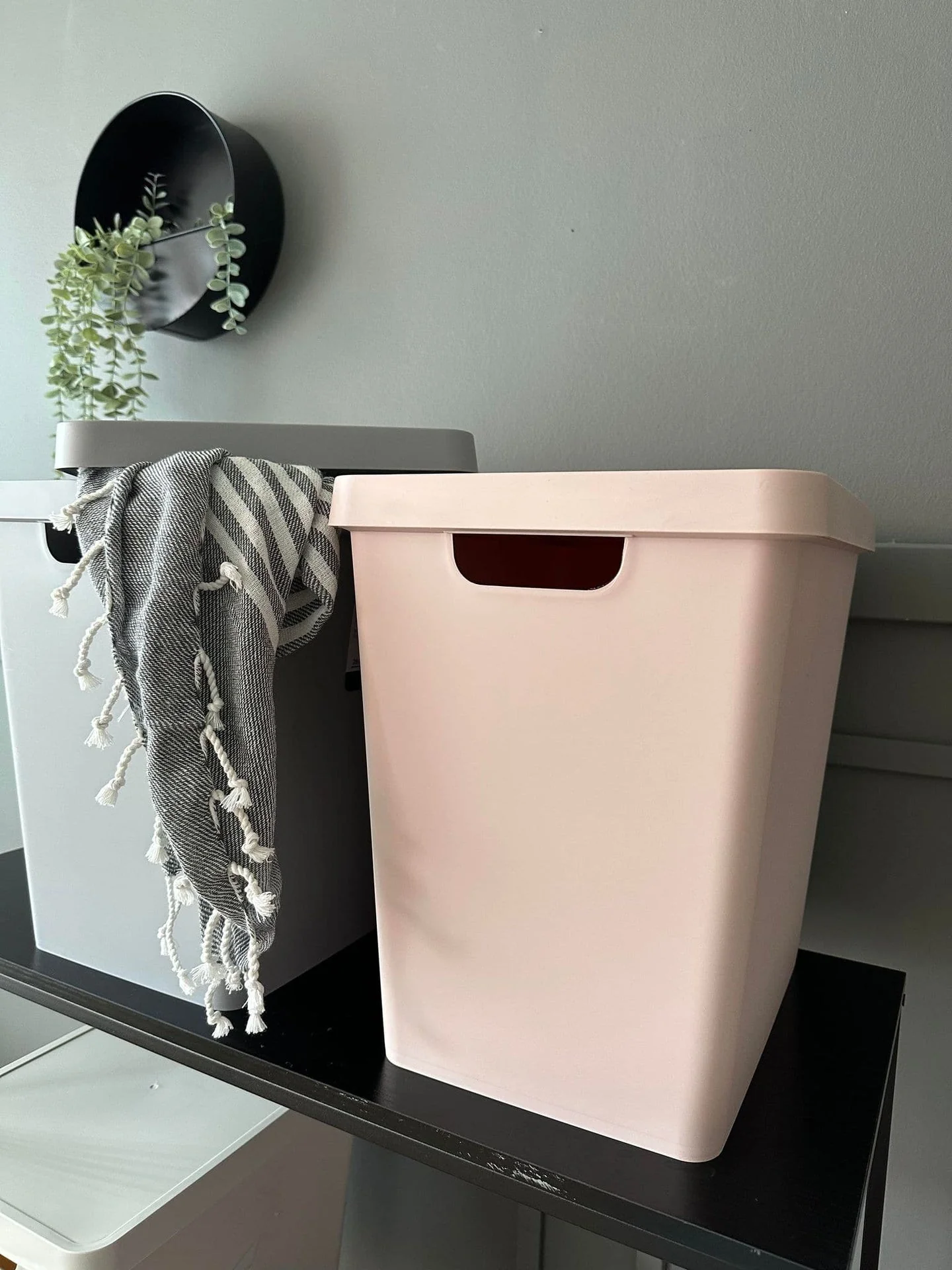Oppbevaringsboks med lokk - XL Dus rosa - Image 2