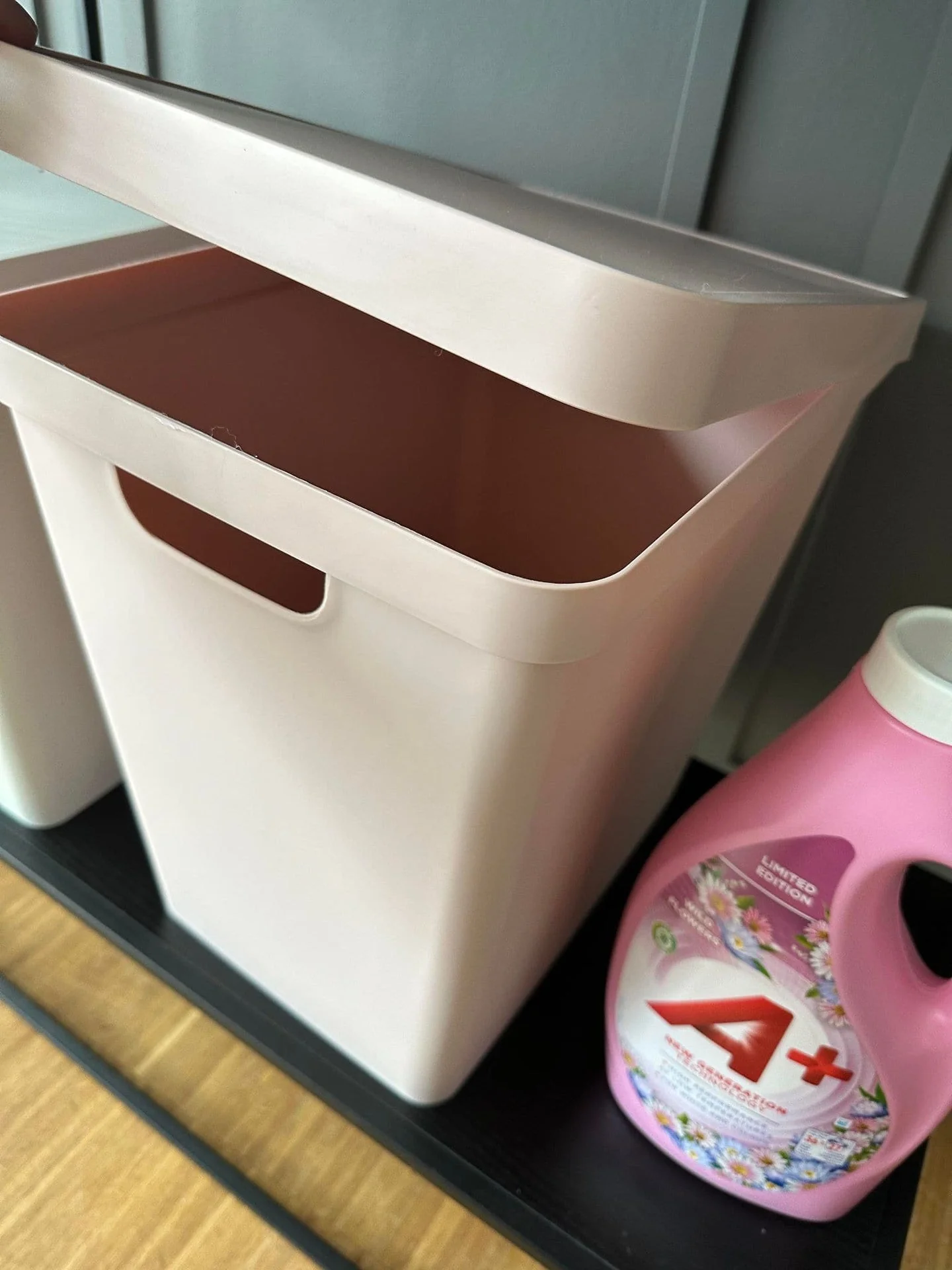 Oppbevaringsboks med lokk - XL Dus rosa - Image 3