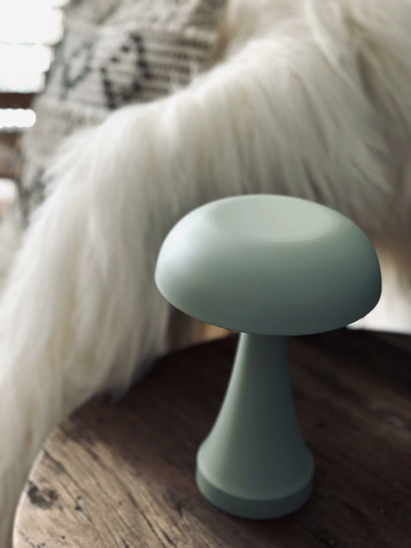 Bordlampe oppladbar – Mushroom Dusty green - Image 5