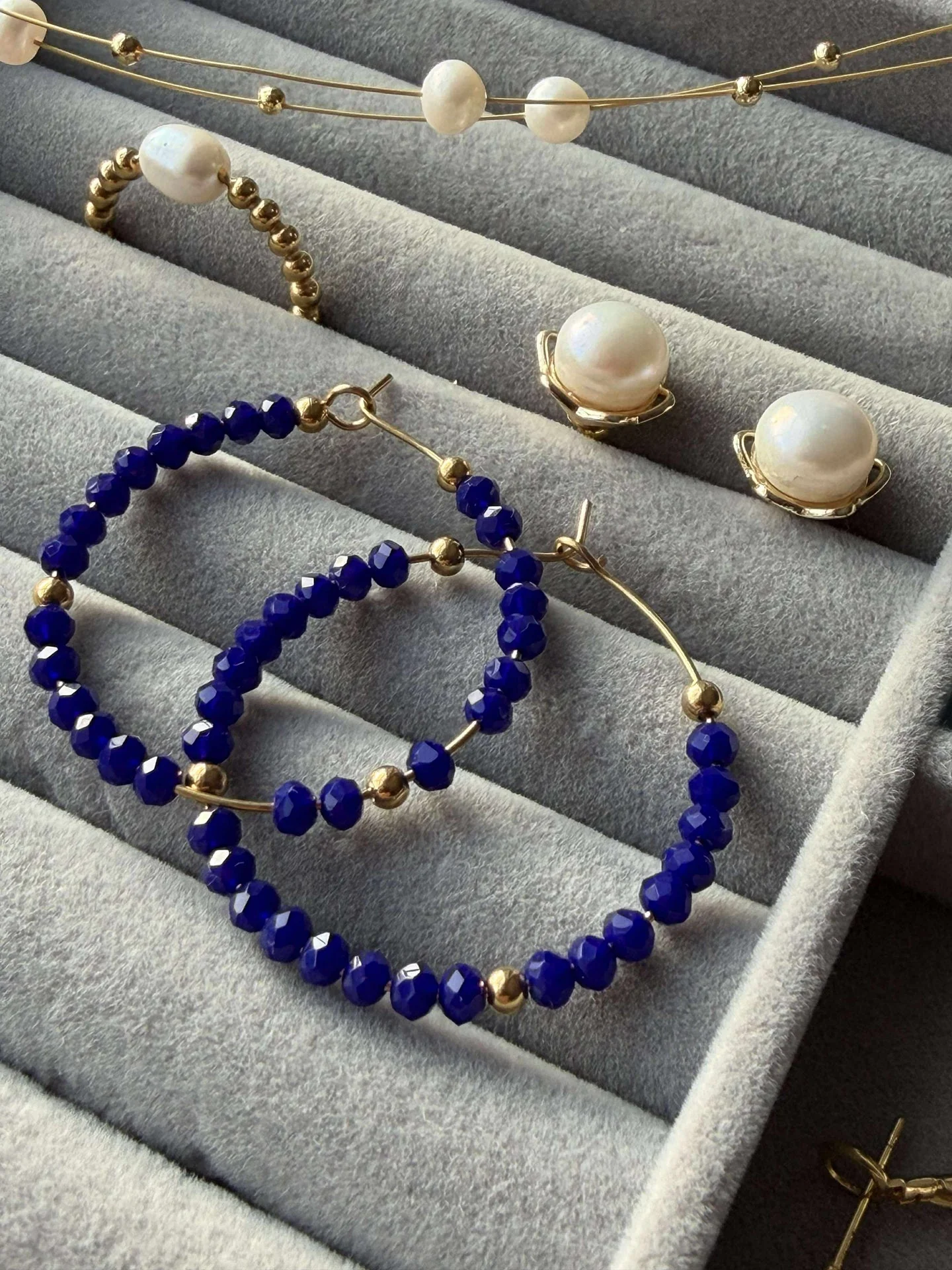 Øreringer Merle – Royal Blue - Image 3