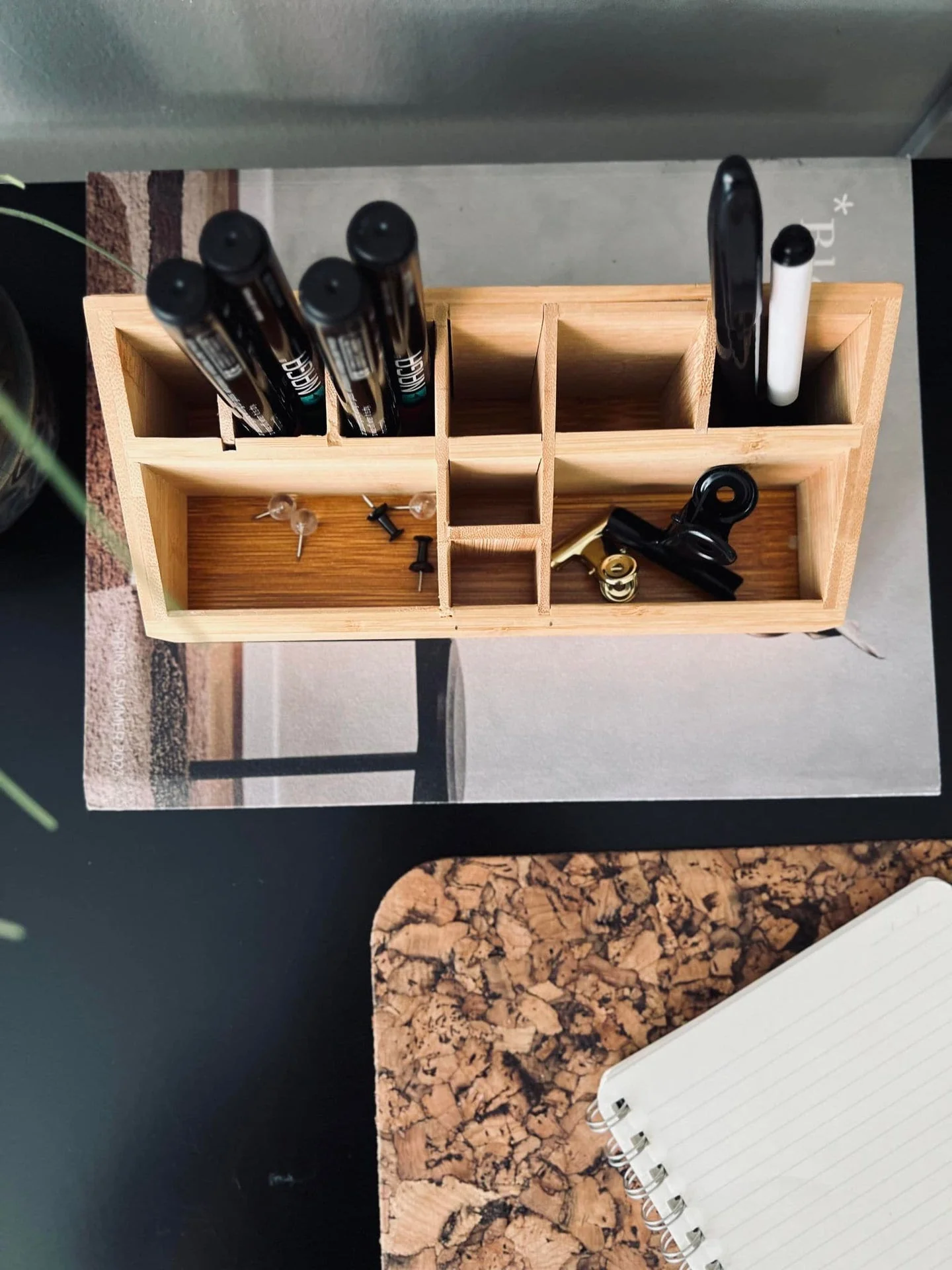Organiser i bambus med 10 rom - Image 6