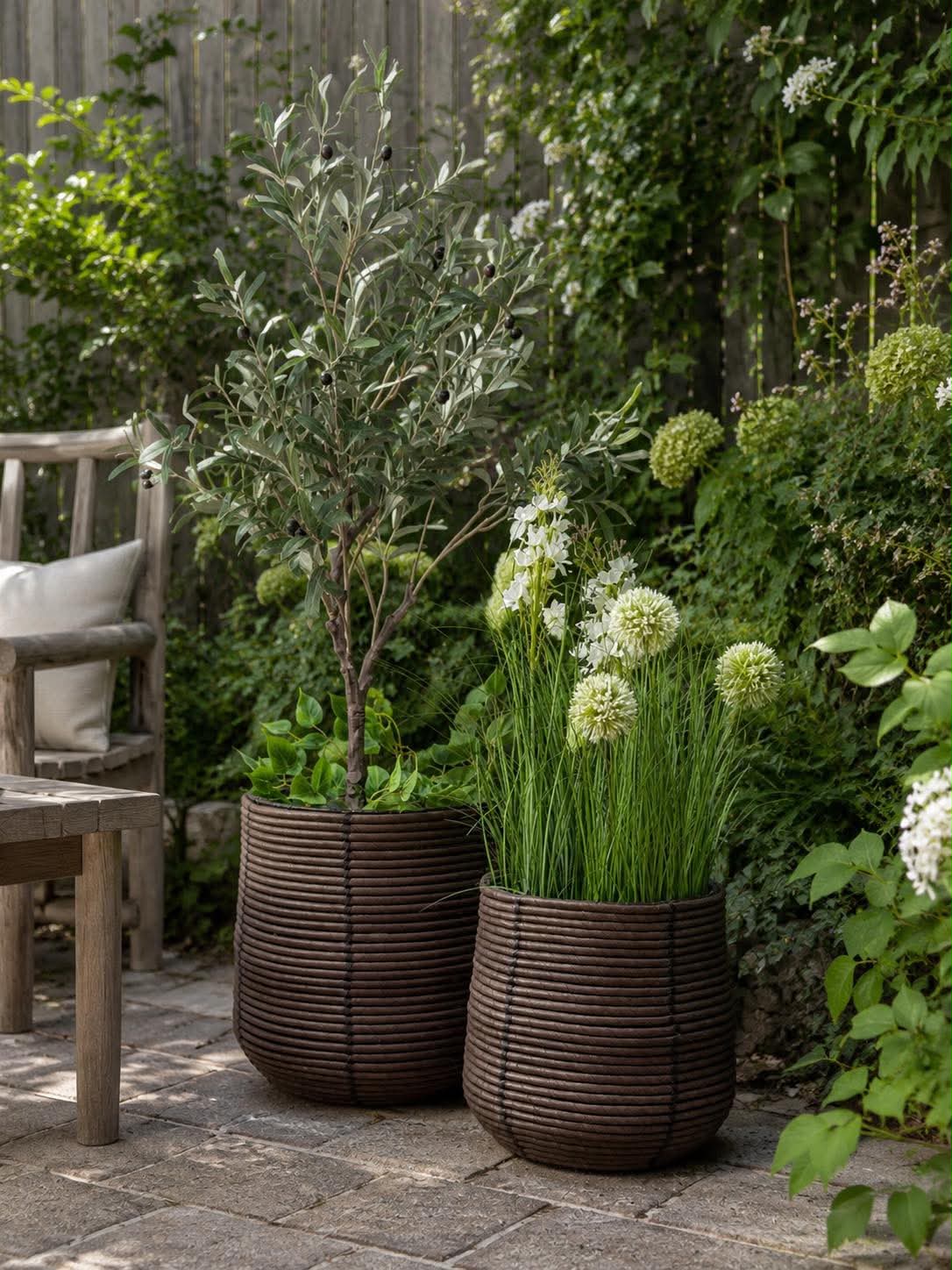 Plantekurver RATTAN – Sett med 2 størrelser - Image 3