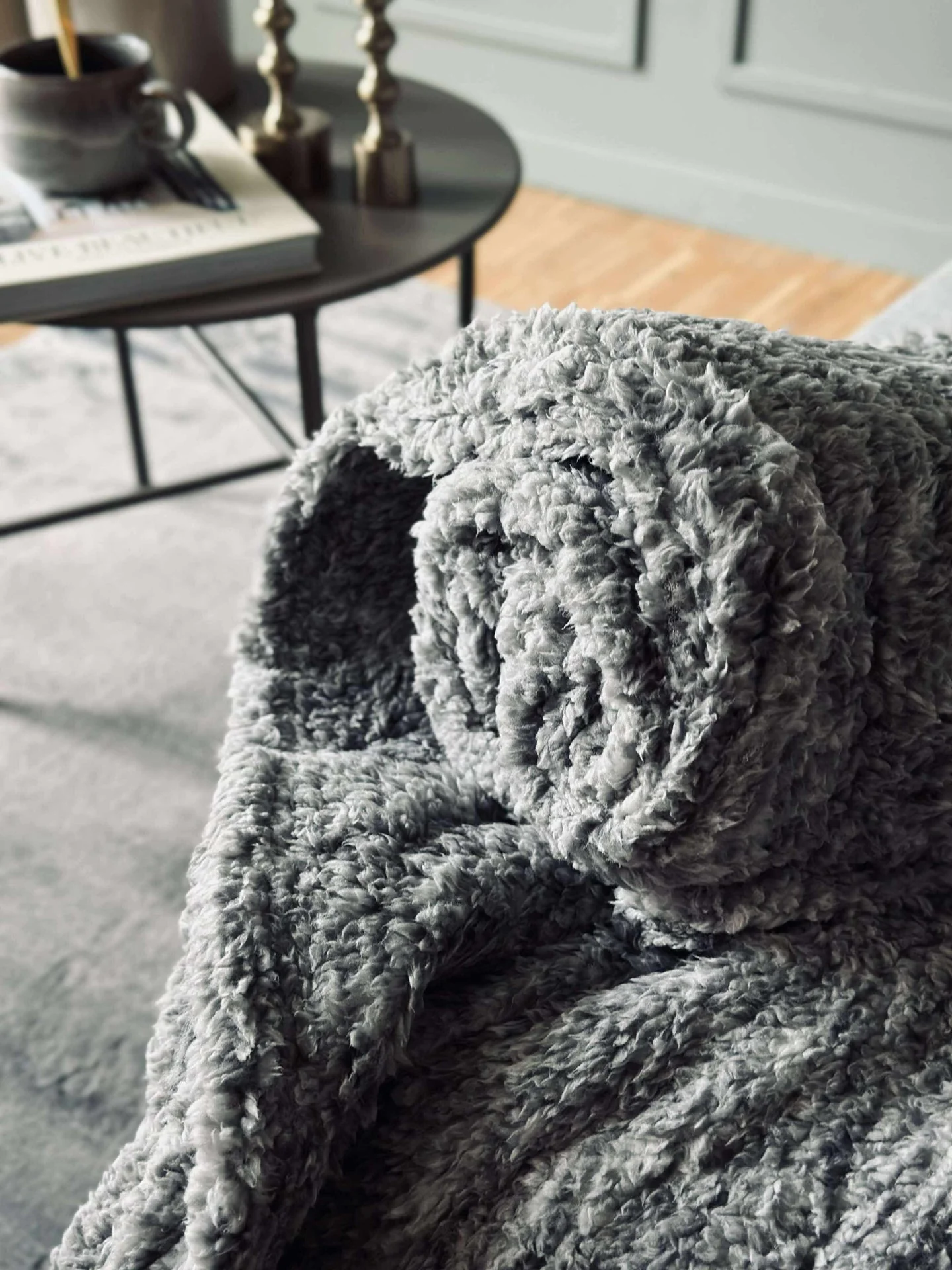 Pledd 150x200cm - Grey ultra soft - Image 4