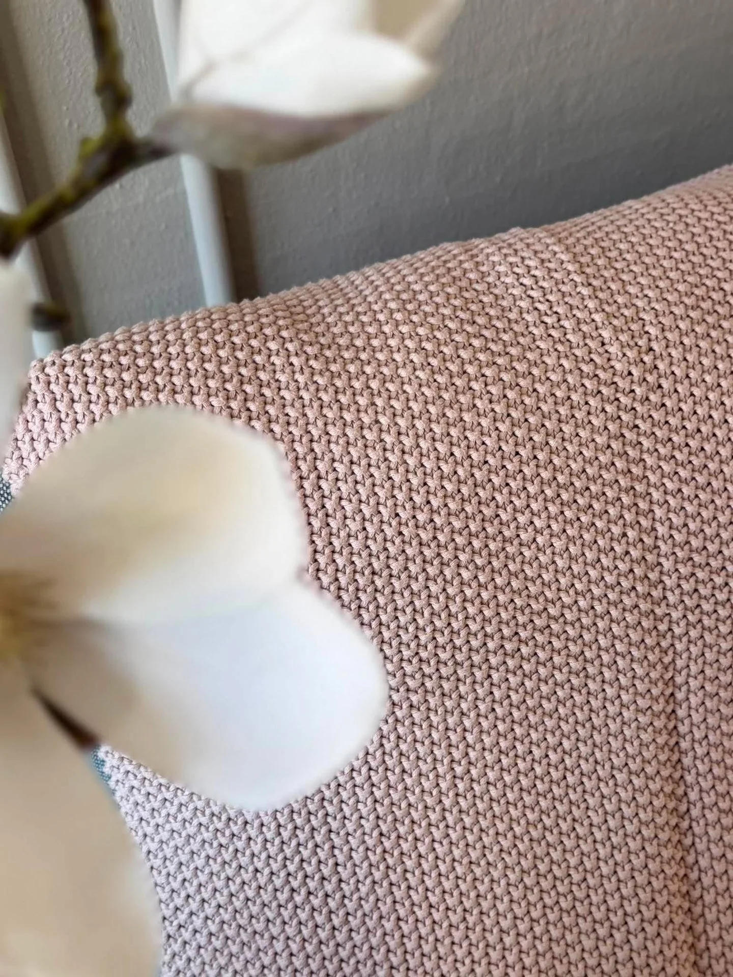 Pledd perlestrikk rosa - Image 3