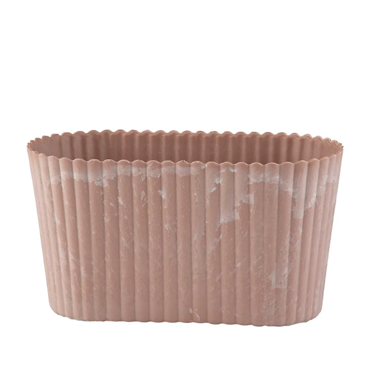 Avlang potte i betong-look - Rosa - Image 6