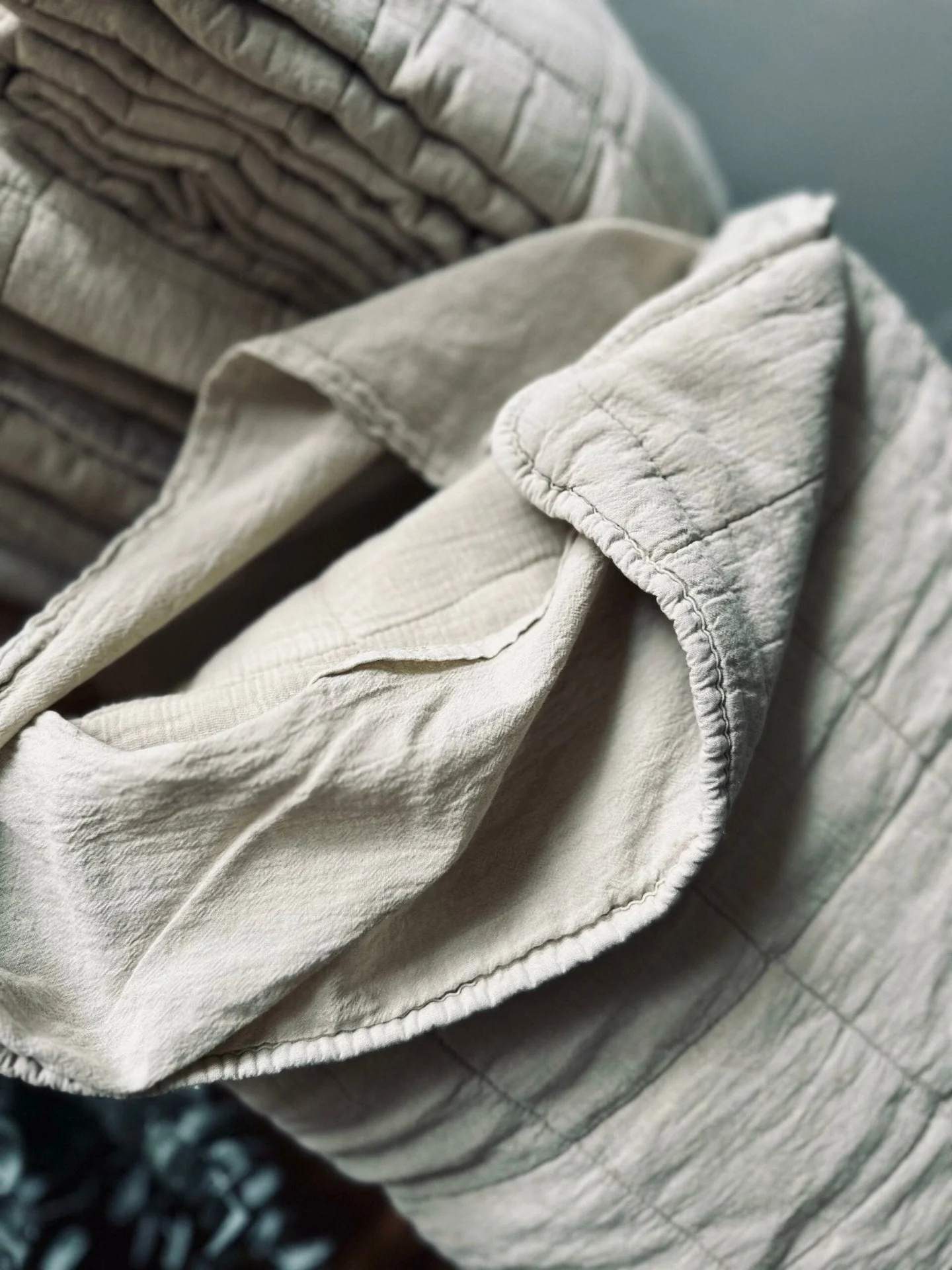 Putetrekk STONE-WASHED Quilt – Nature 60×90 - Image 4
