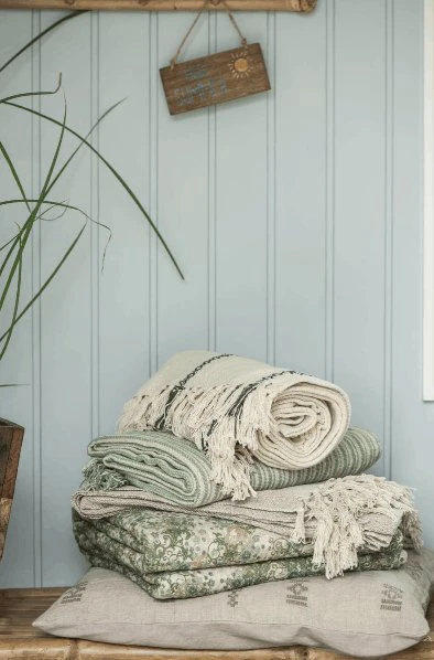 Quilt grønne, beige og brune farger - Image 2