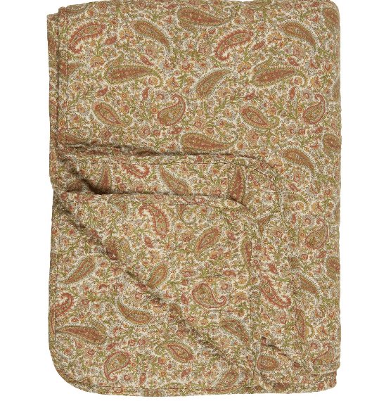 Quilt paisley i grønne, gyldne og rustfargede nyanser - Image 4