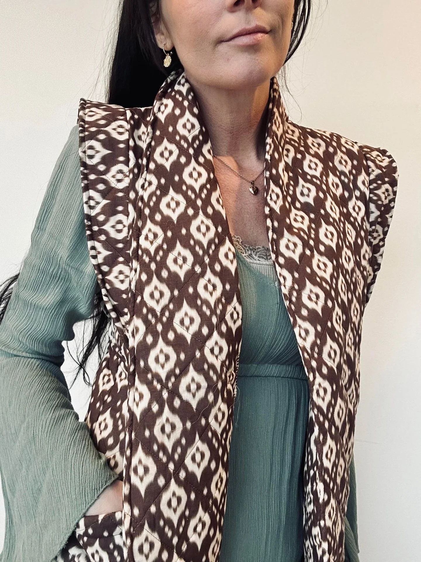 Vest Quilt brun - Image 5