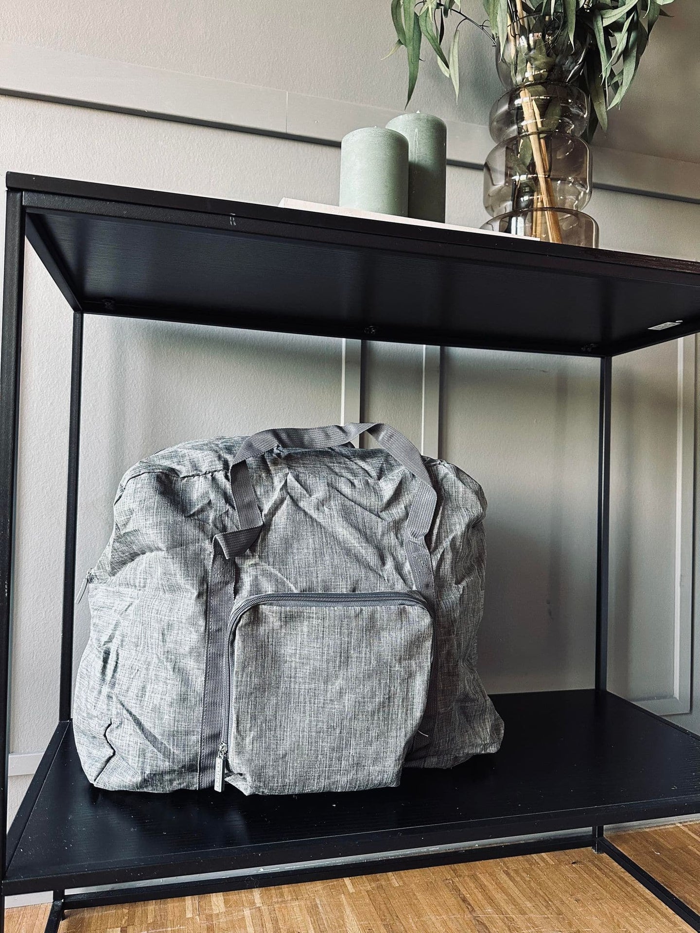 Reisetaske Nylon Grå - Godkjent som håndbagasje