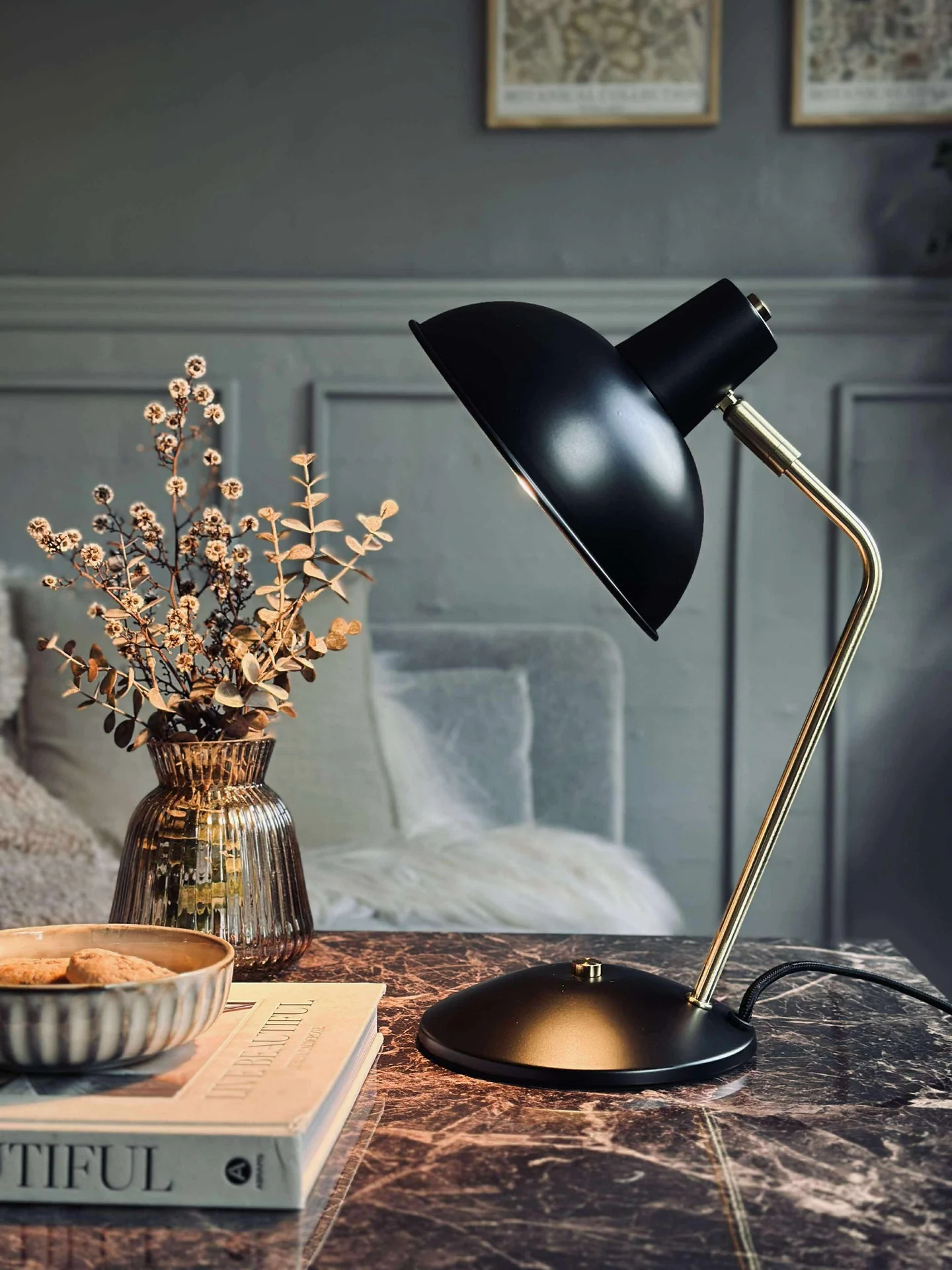 Bordlampe Retro - Svart / gull - Image 3