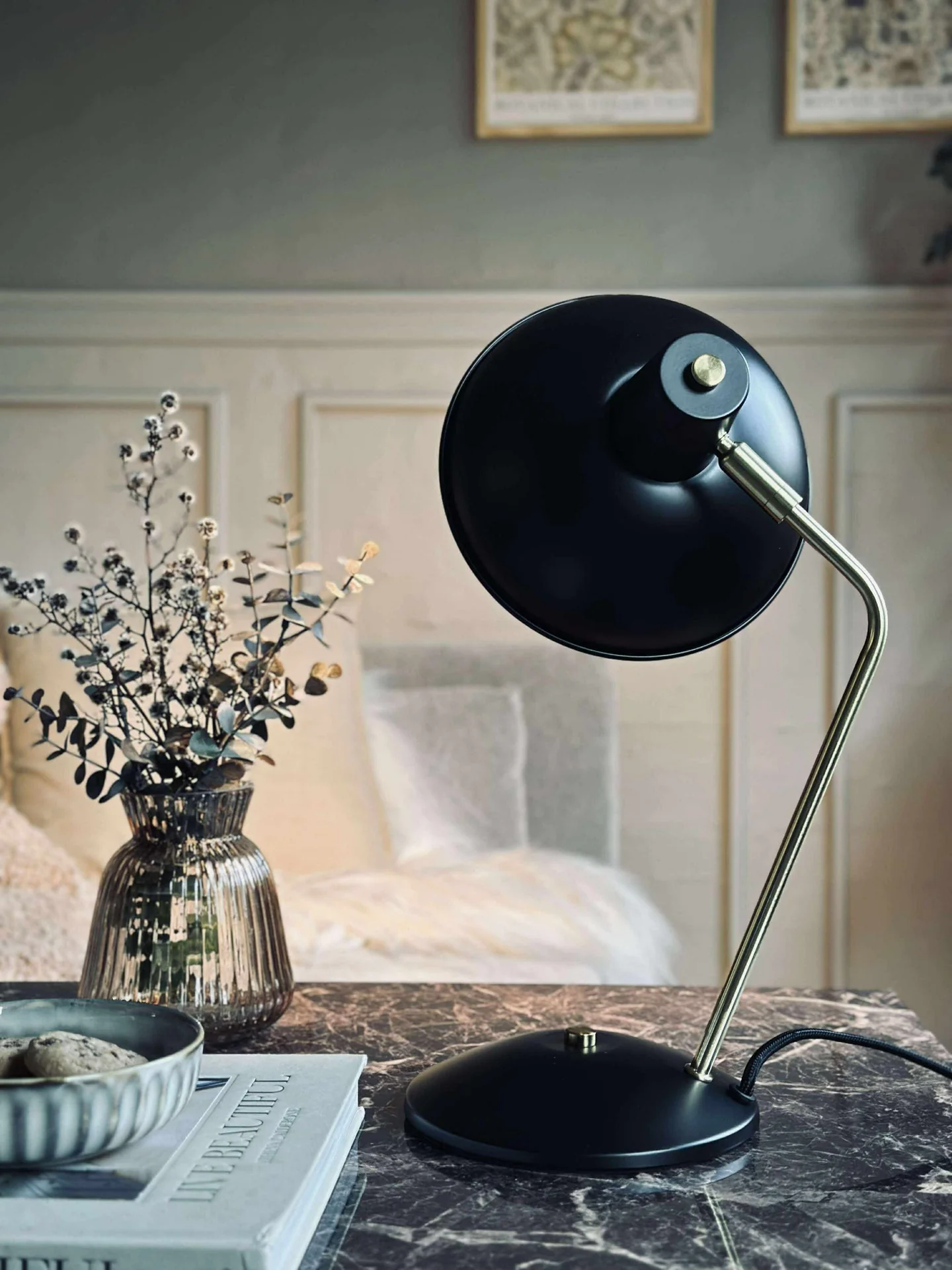 Bordlampe Retro - Svart / gull - Image 8