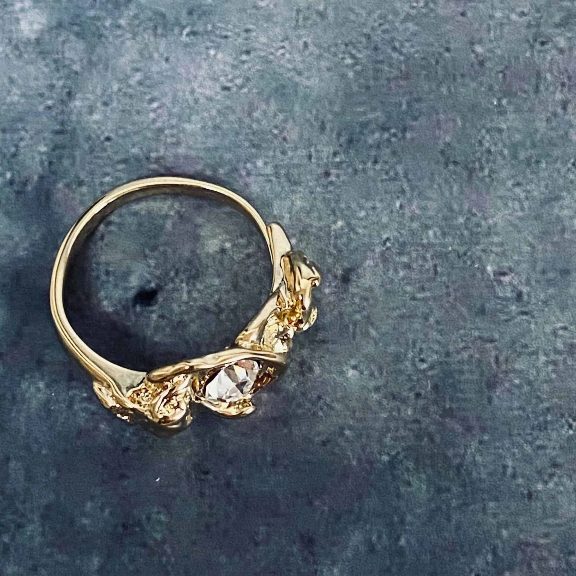 Ring 14karat gullbelagt med Preciosa-krystall - Image 2
