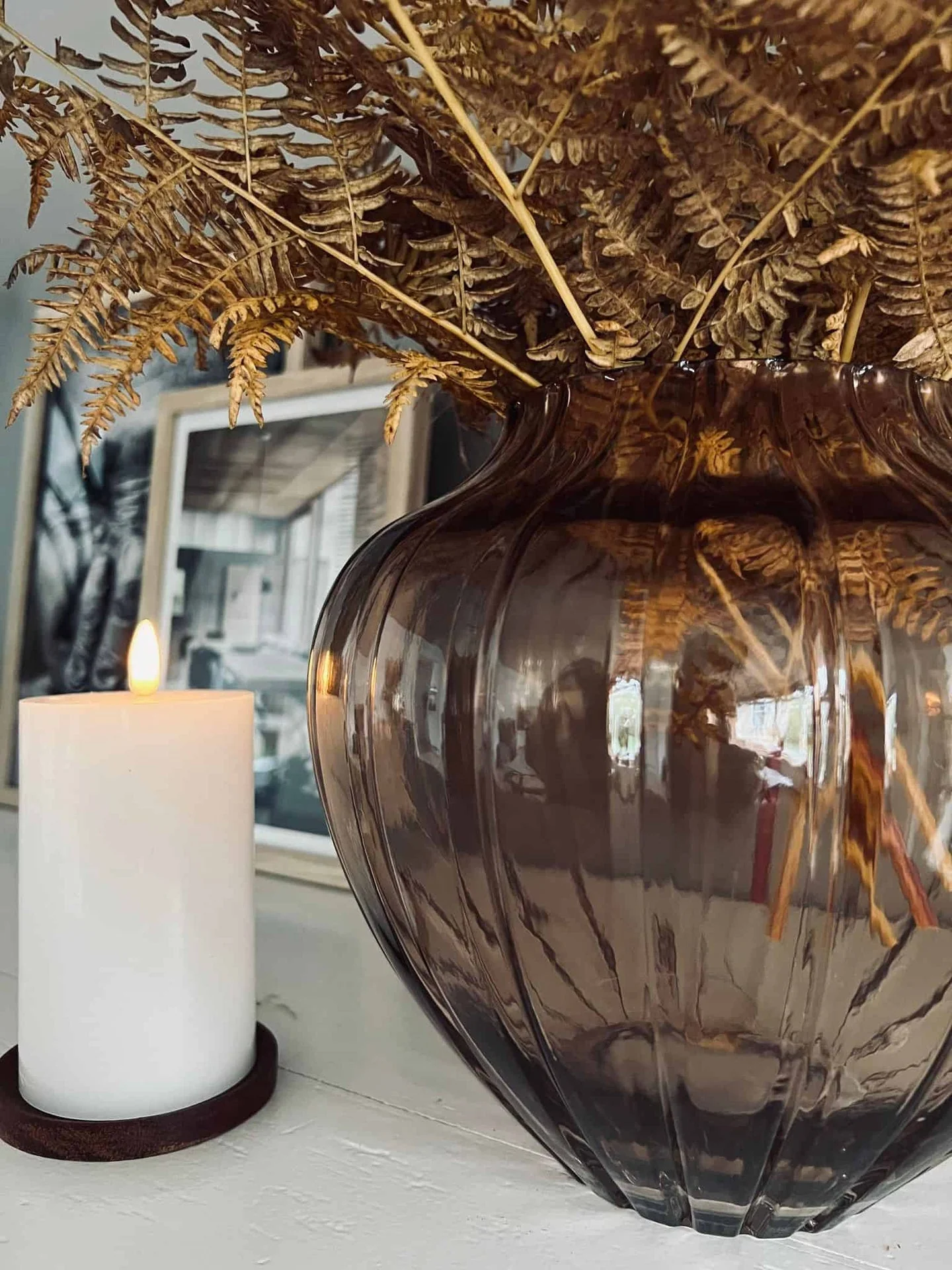 Vase ROMA i rillet glass - Image 3