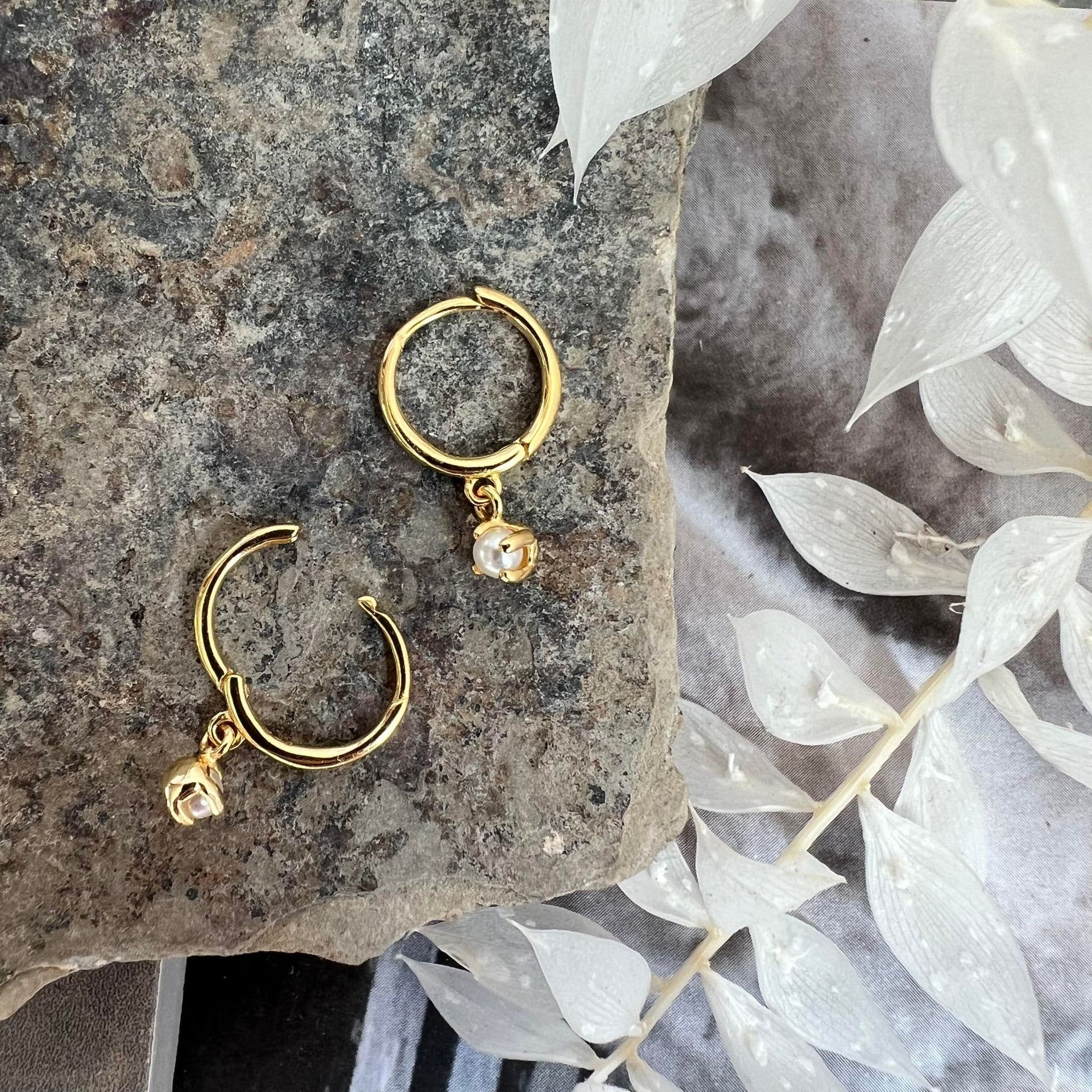 Øredobber Ruby 18K forgylt - Image 3