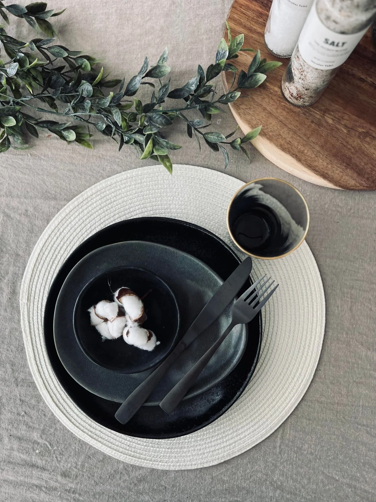 Rund dekkebrikke - Off white