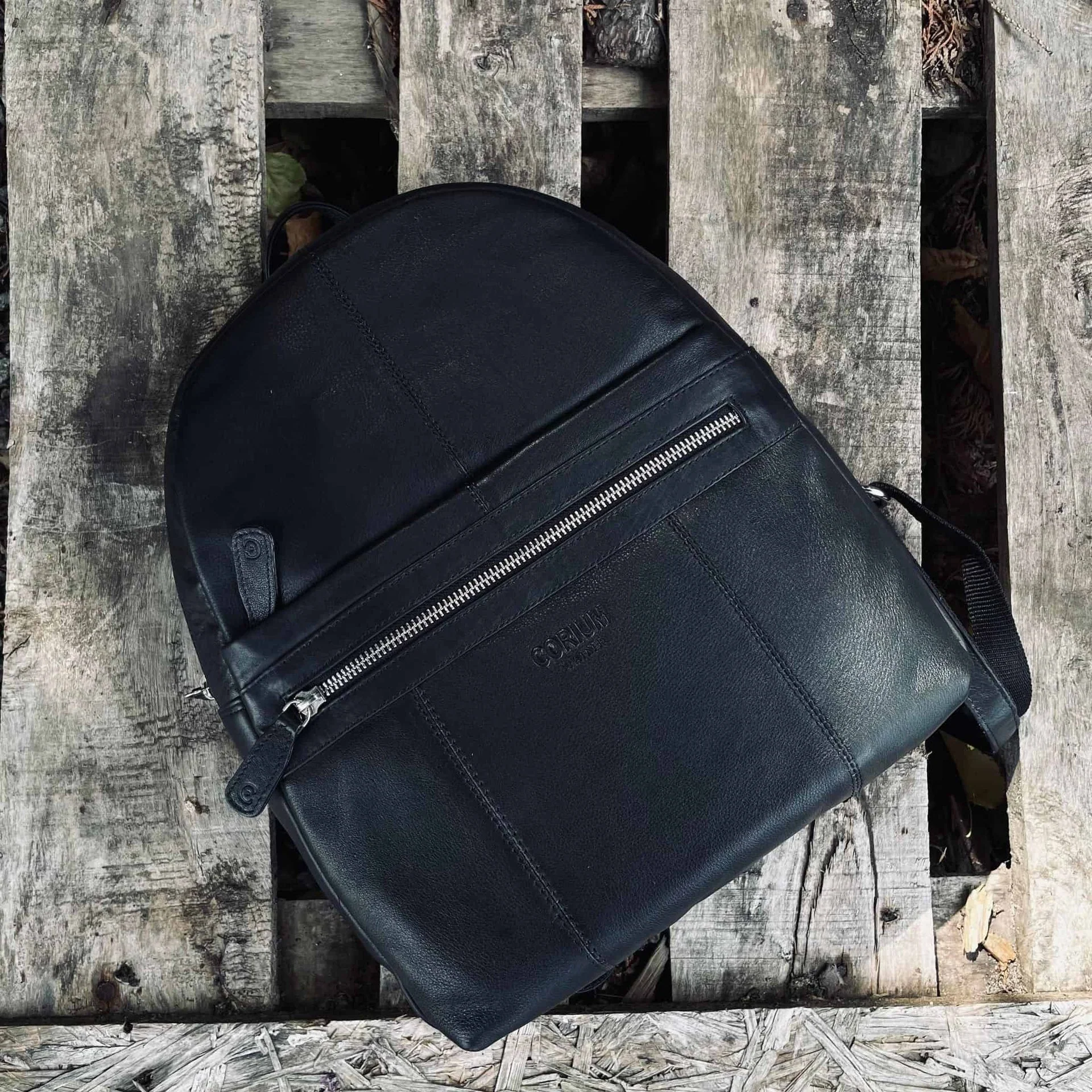 Ryggsekk Daily - Black leather - Image 3