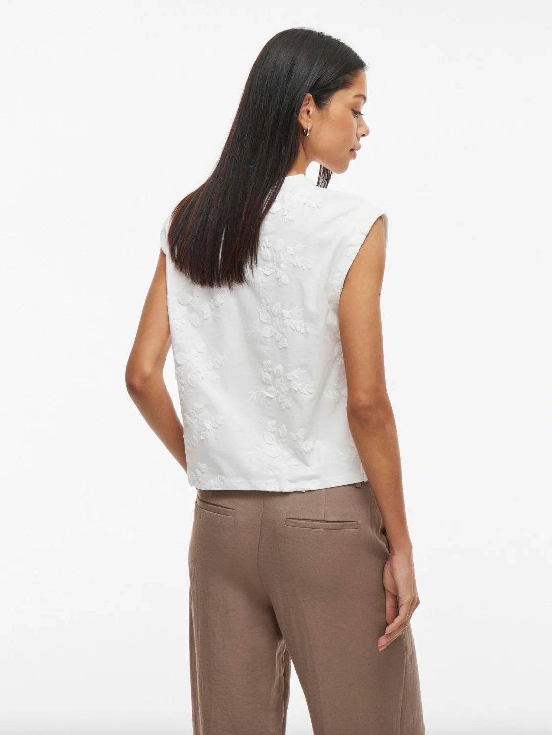 Bluse SASJA uten ermer med broderi - Image 2