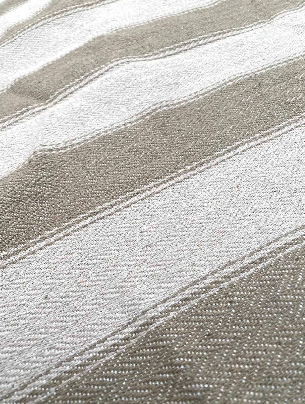 Sengeteppe – kaffe latte/ m. bred stripe 160×200 - Image 3