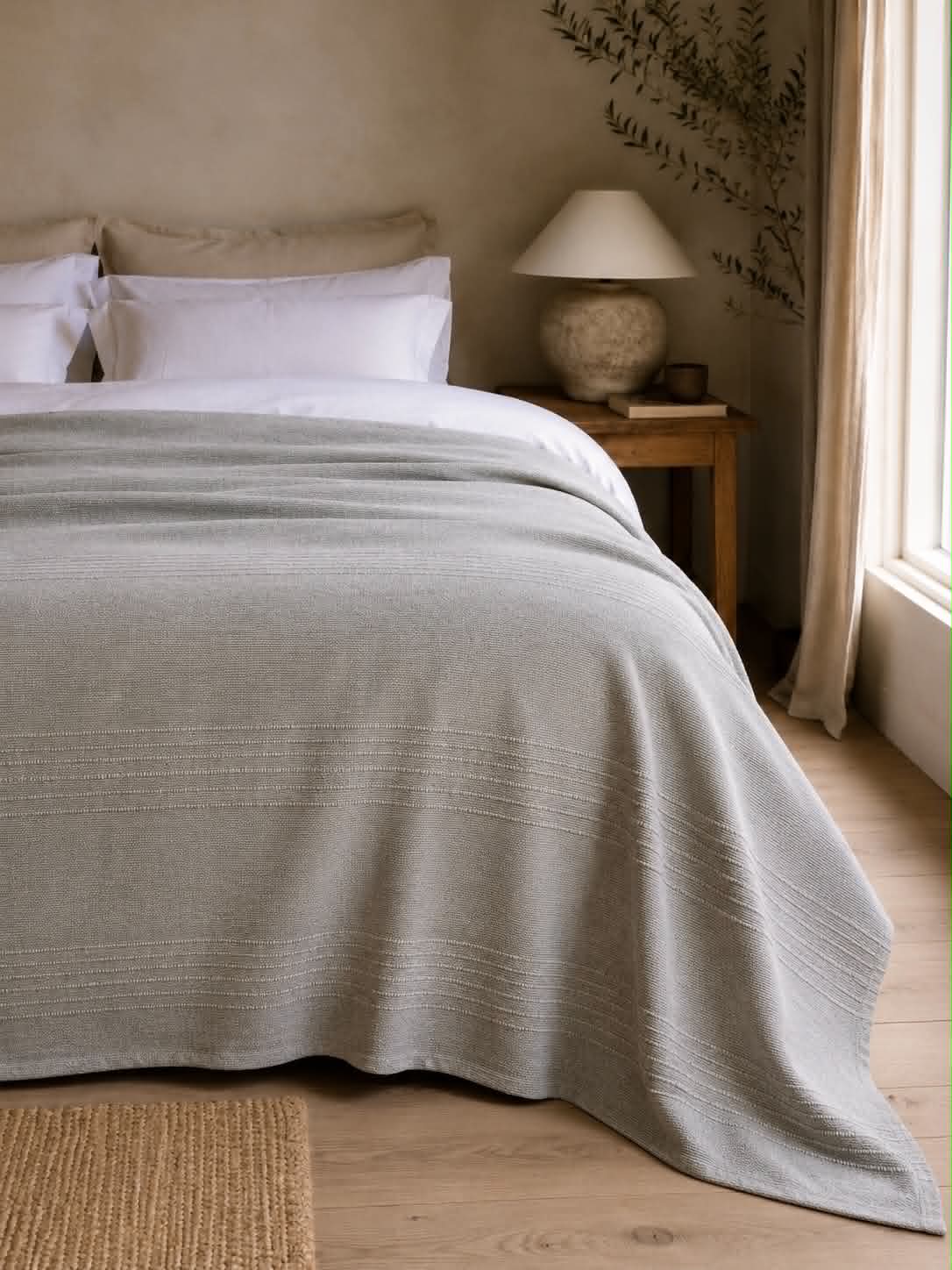 Sengeteppe Taupe 220 x 240