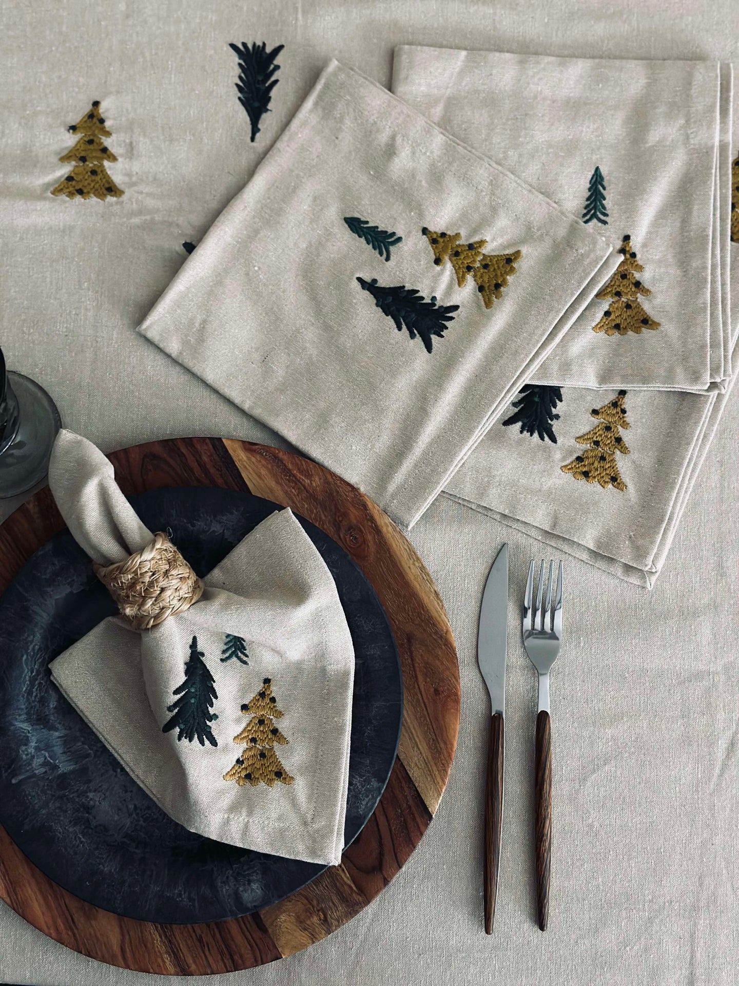 Munnservietter Trær - Pakke med 4 stk - Image 2