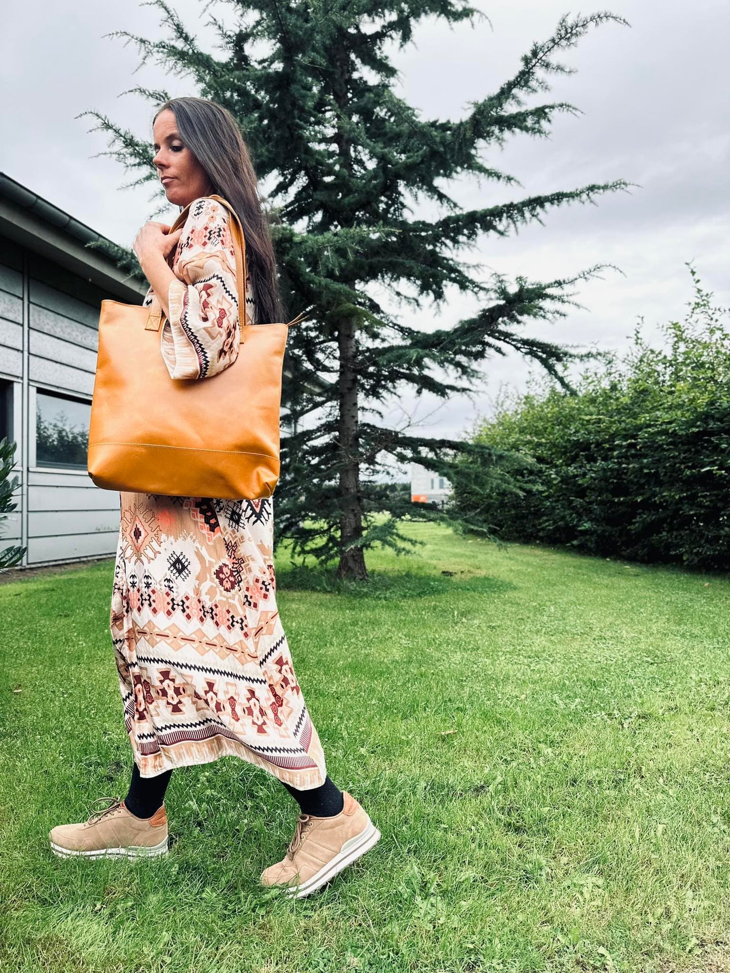 Shopper ALMA Gurkemeie -  bøffellær