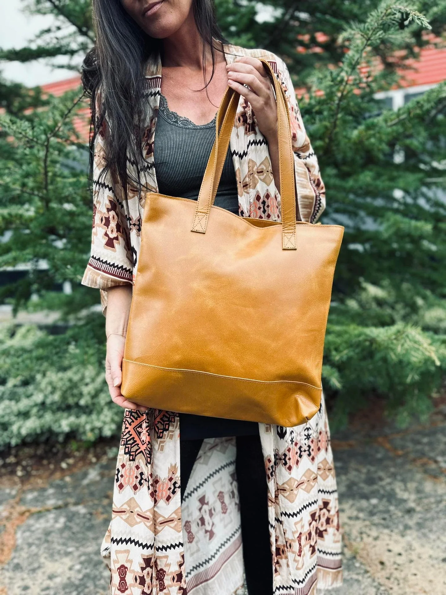 Shopper ALMA Gurkemeie -  bøffellær - Image 2