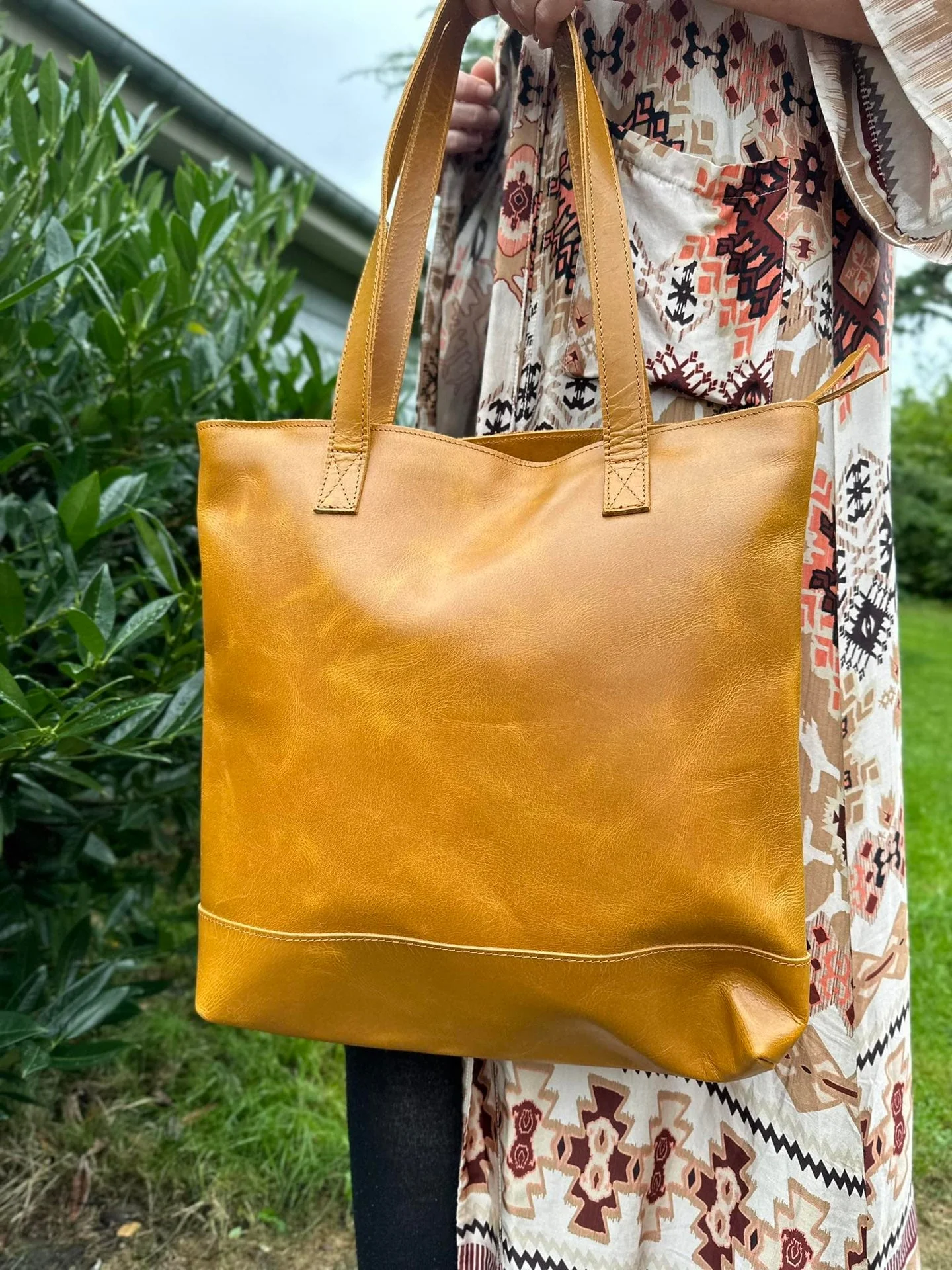 Shopper ALMA Gurkemeie -  bøffellær - Image 4