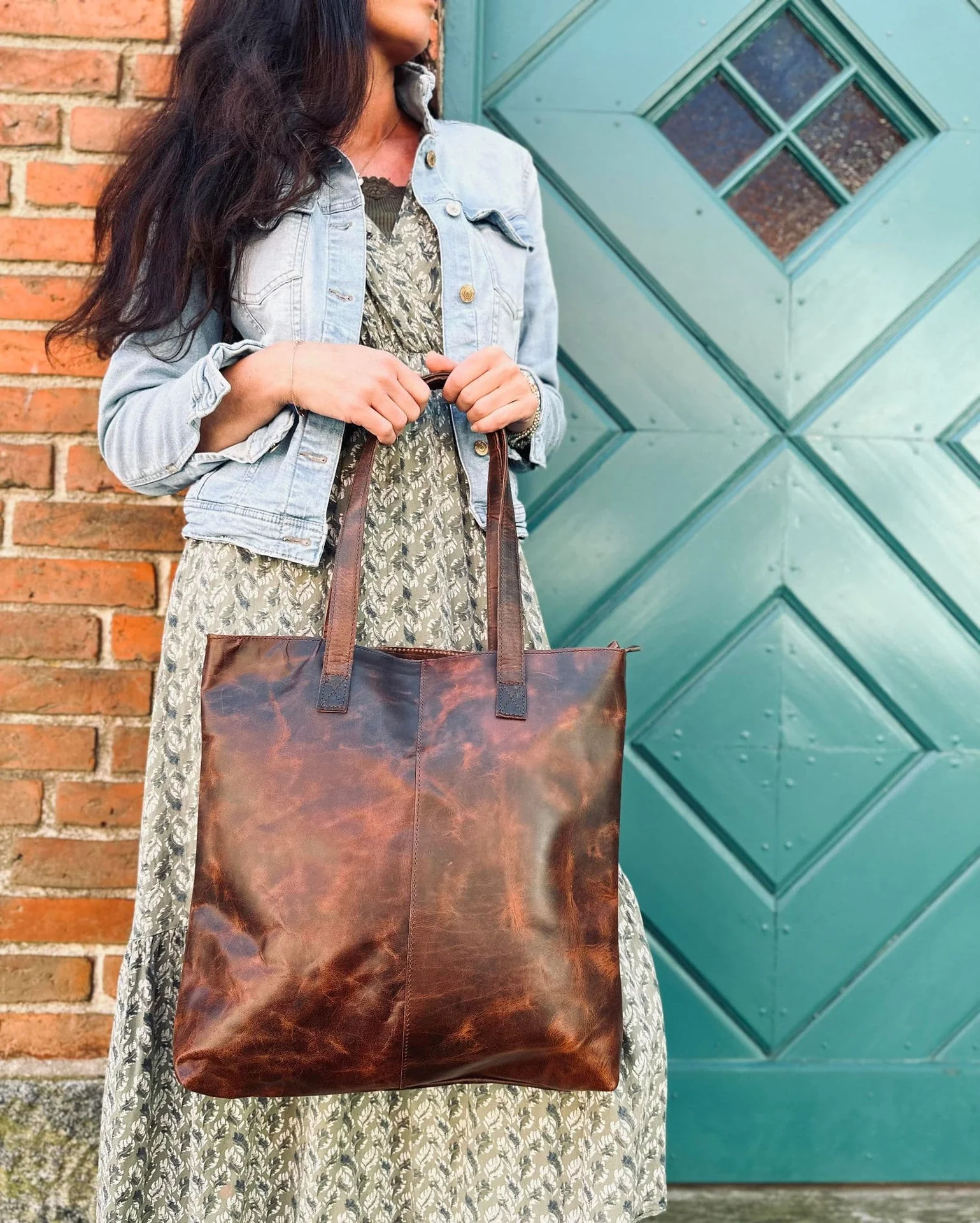Shopper ALMA – Dark Urban bøffelskinn - Image 3