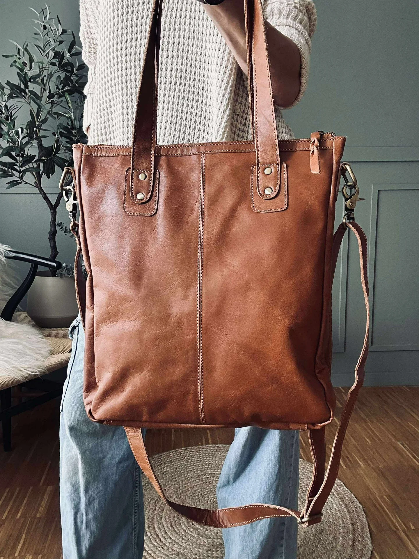 Shopper Amalie - Cognac - Image 10