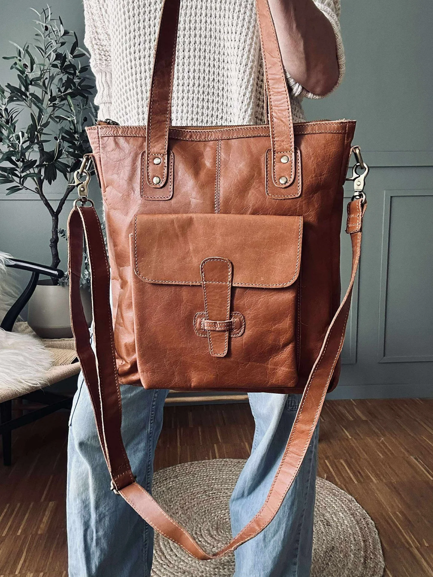 Shopper Amalie - Cognac - Image 11