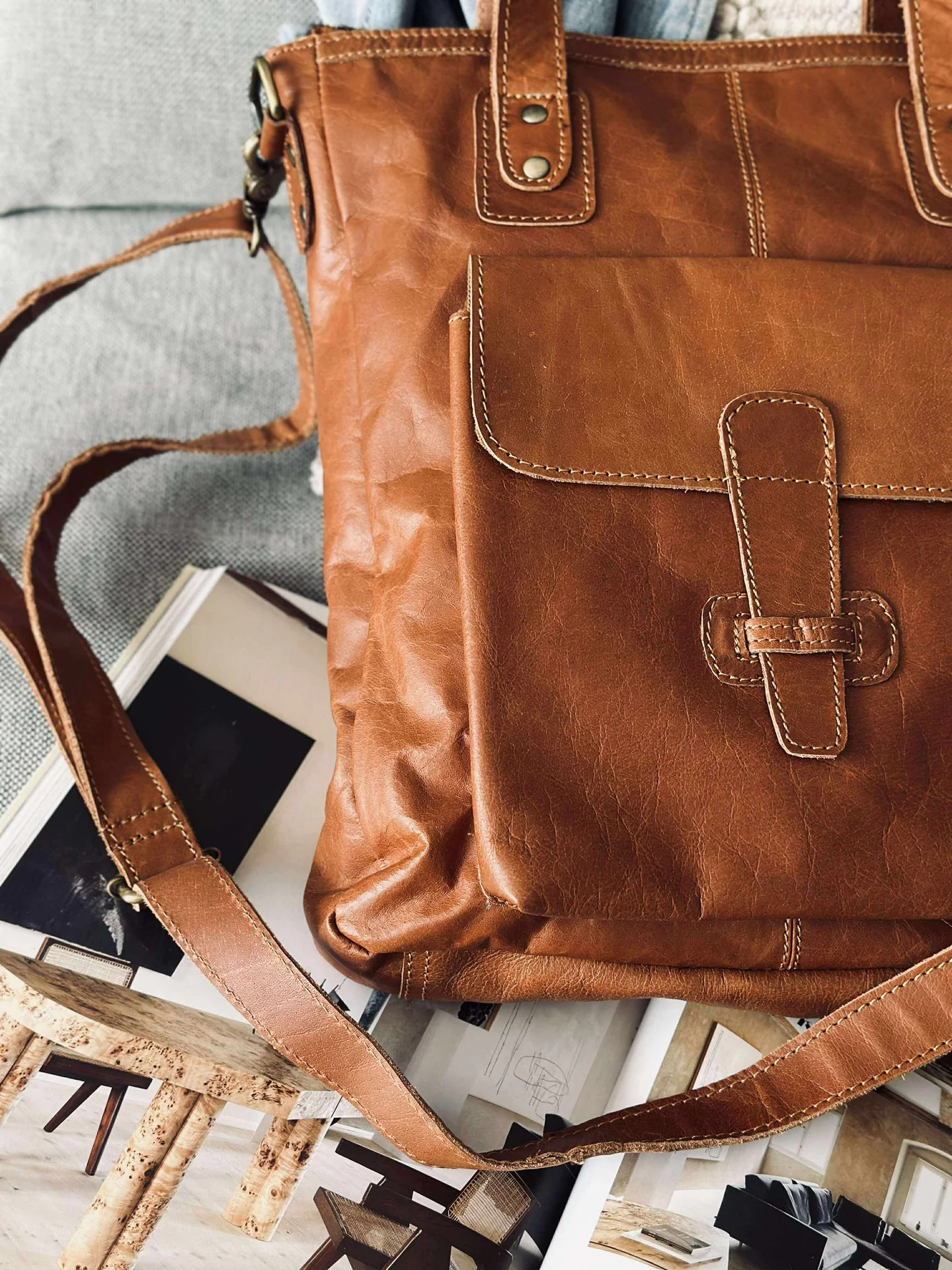 Shopper Amalie - Cognac - Image 4