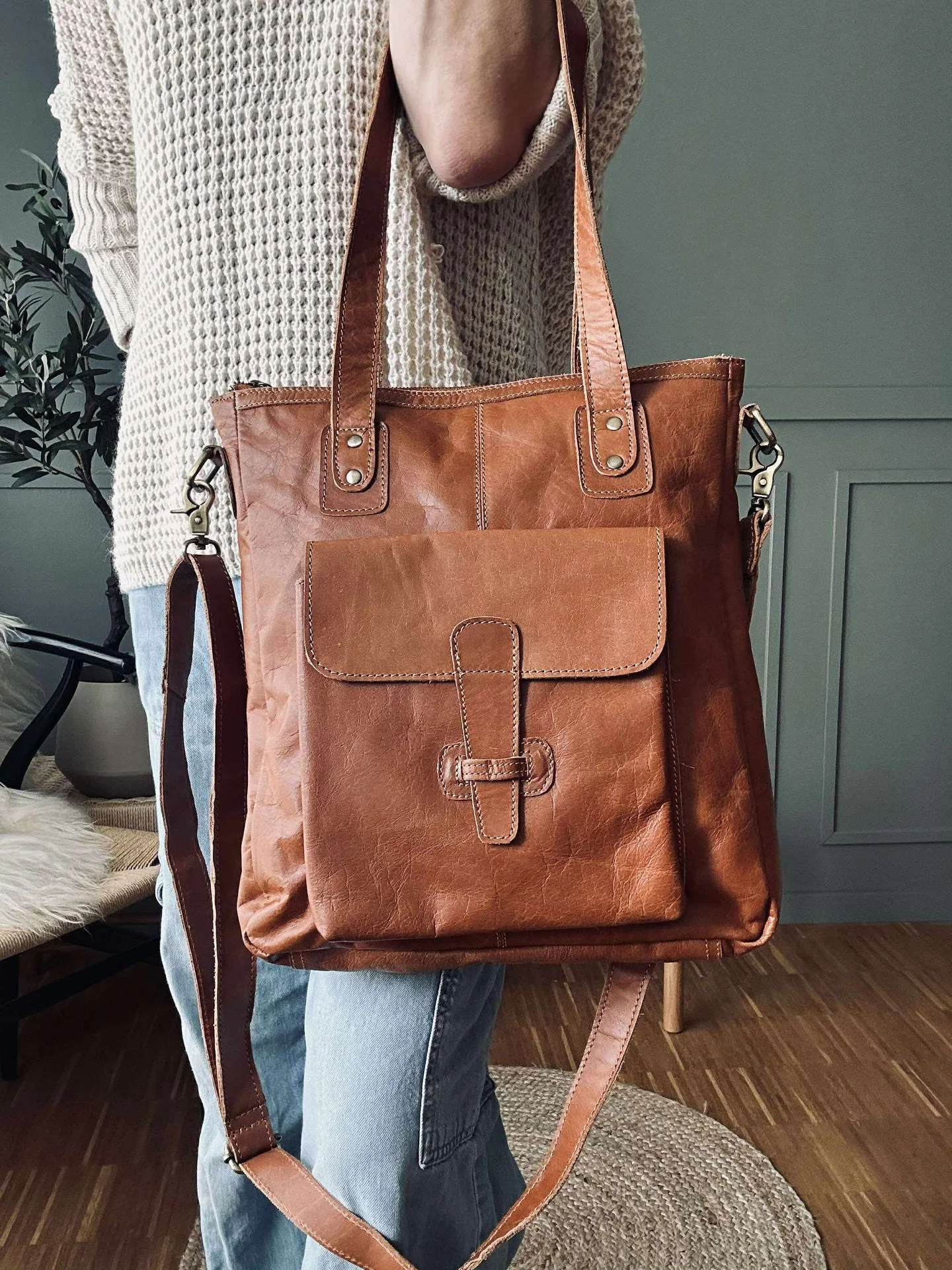 Shopper Amalie - Cognac - Image 8