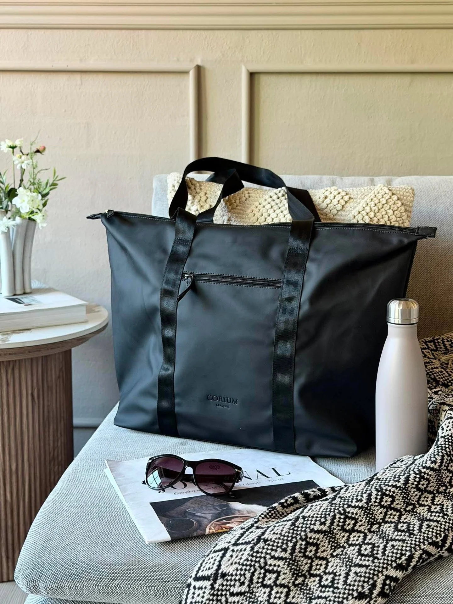 Shopper - black daisy - Image 3