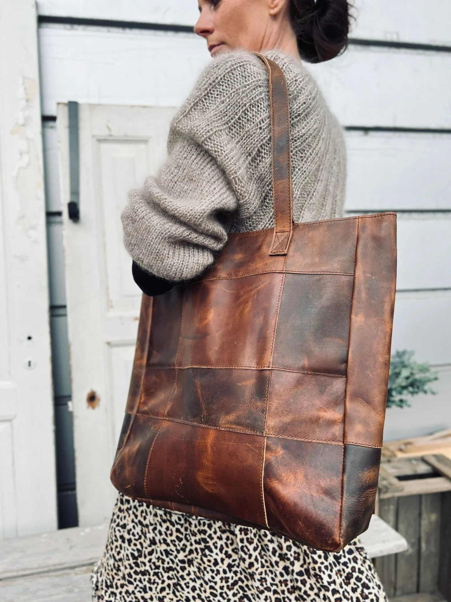 Shopper PATCHWORK - Dark walnut DELUXE - Image 2