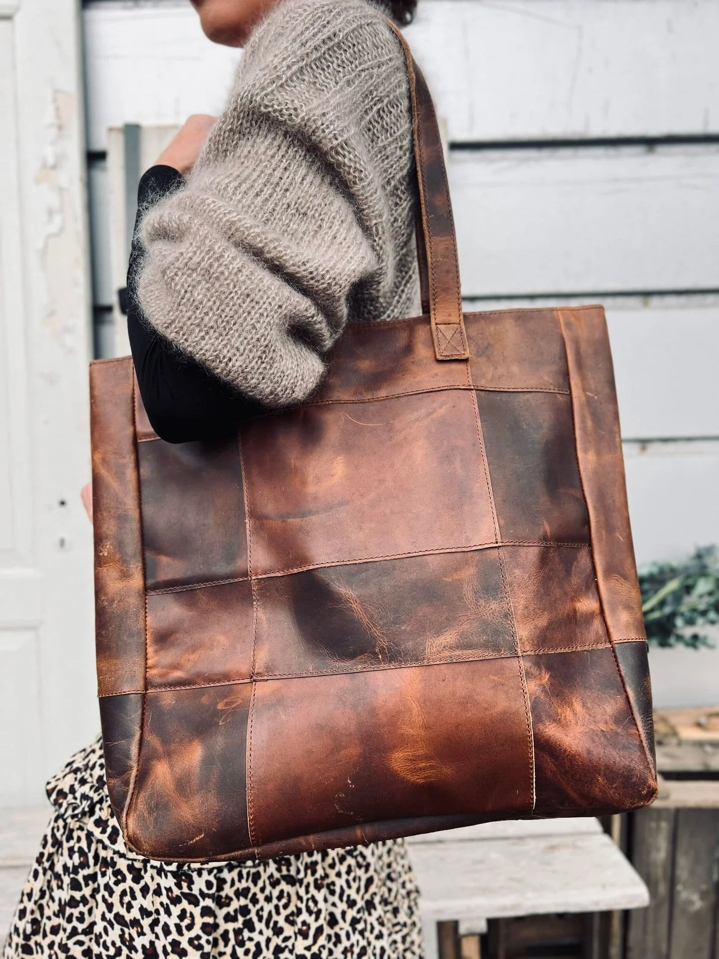 Shopper PATCHWORK - Dark walnut DELUXE - Image 4
